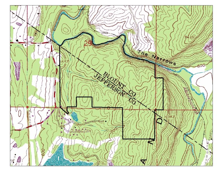 Gurley Crk South landscape topo Alabama Land For Sale